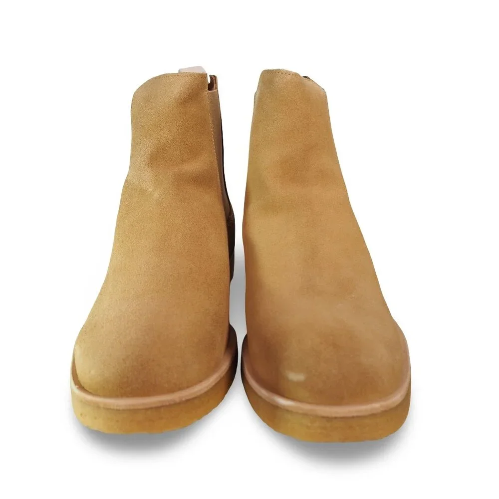 Oliver Cabell‎ Crepe Sole Suede Chelsea Boots Men's 8/41 Cappuccino Brown